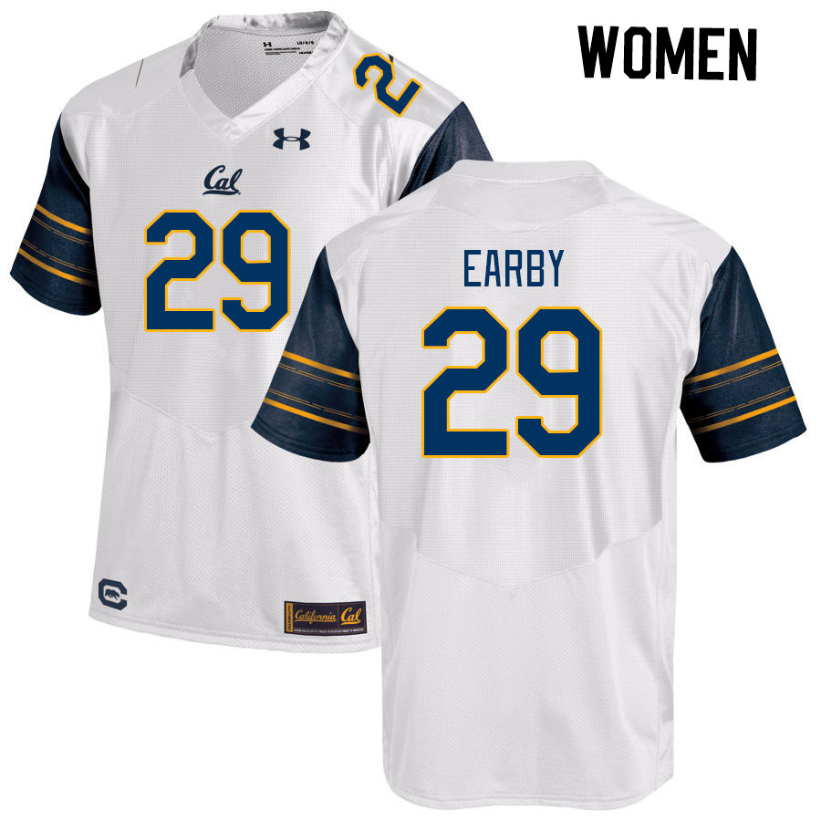 Women #29 Jeremiah Earby California Golden Bears College Football Jerseys Stitched Sale-White